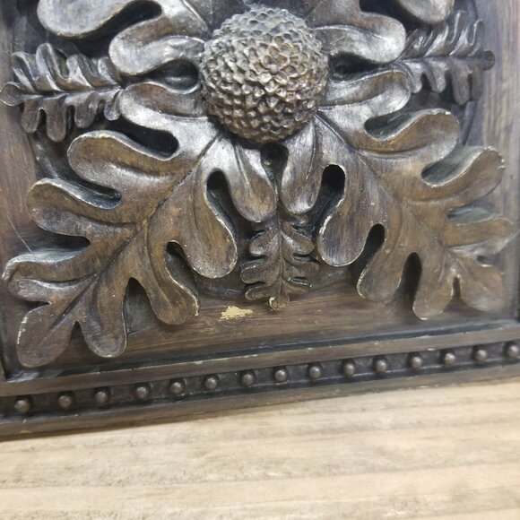 3D Resin Wall Plaque Botanical Decorative Plaster Wall Art 2 Pc. Tuscany Style - Picture 10 of 11